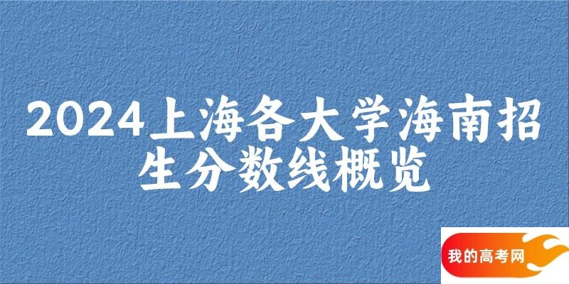 2024上海各大学海南招生分数线概览：含本科批、本科提前批