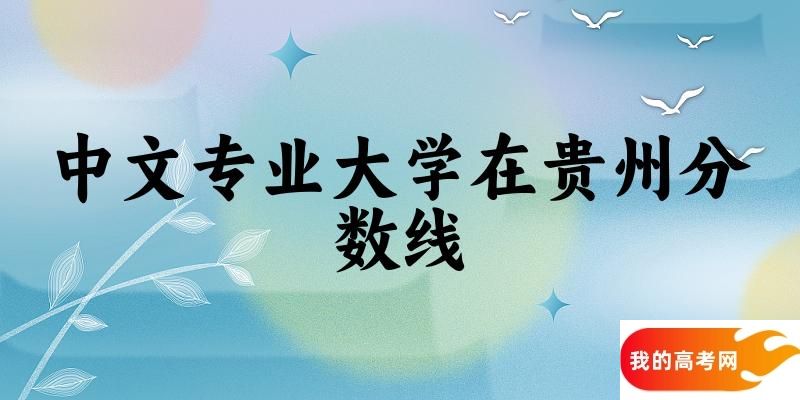 2024中文专业贵州录取分数线多少分 附专业就业方向 (20