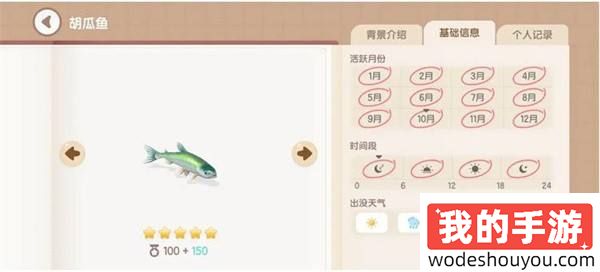 心动小镇胡瓜鱼怎么钓 胡瓜鱼出没时间及钓鱼攻略