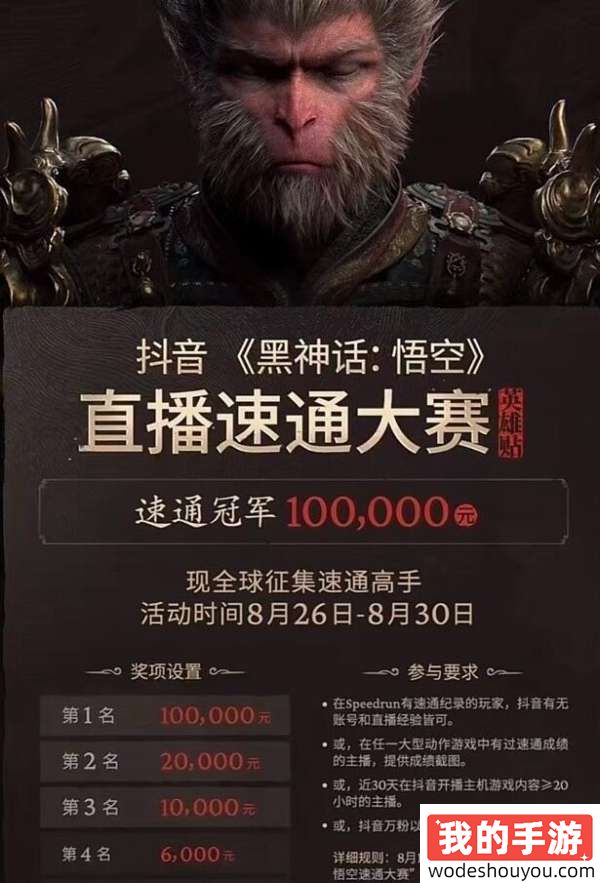 猴们都已经在准备速通了吗？《黑神话：悟空》速通大赛活动即将开启