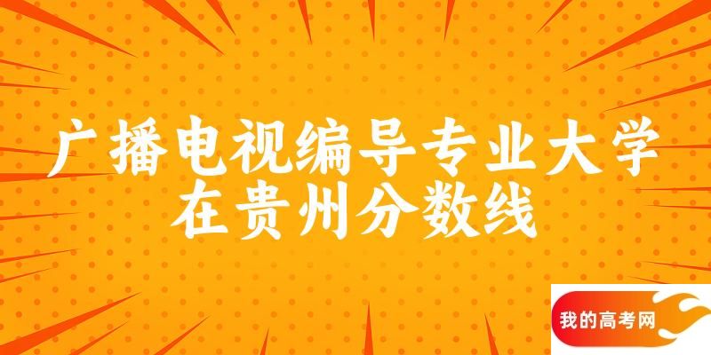 2024广播电视编导专业贵州录取分数线多少分 附专业就业方向 (2025参考)(图1)