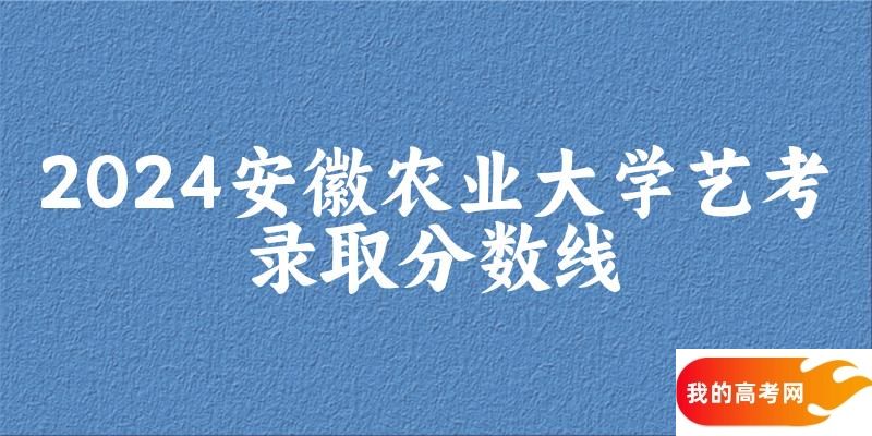 安徽农业大学2024艺术生录取分数线 2025艺考生参考(图1)
